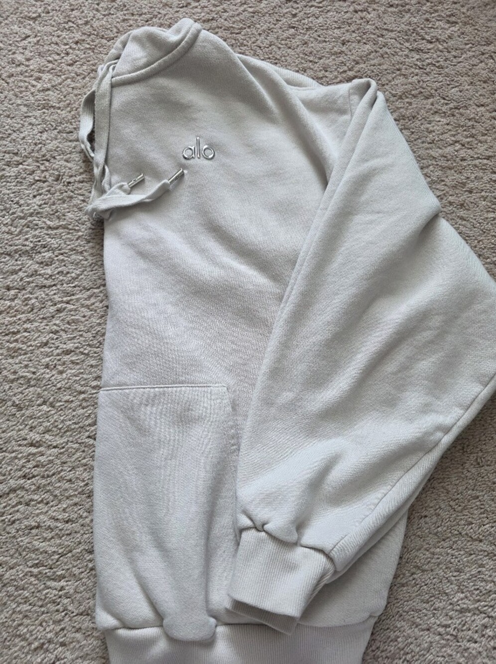 ALO Yoga Accolade Hoodie Bone Medium